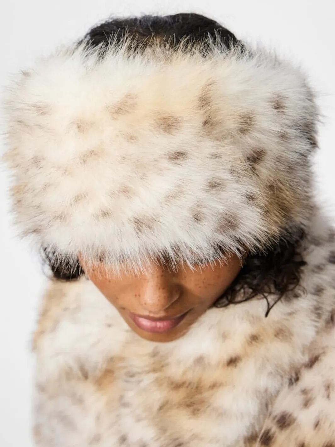 Hot Pieces Pcplush Fluffy Headband 5023235 Cloud Dancer Leopard