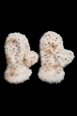 Pieces Pcplush Fluffy Mittens 5023213 Cloud Dancer Leopard