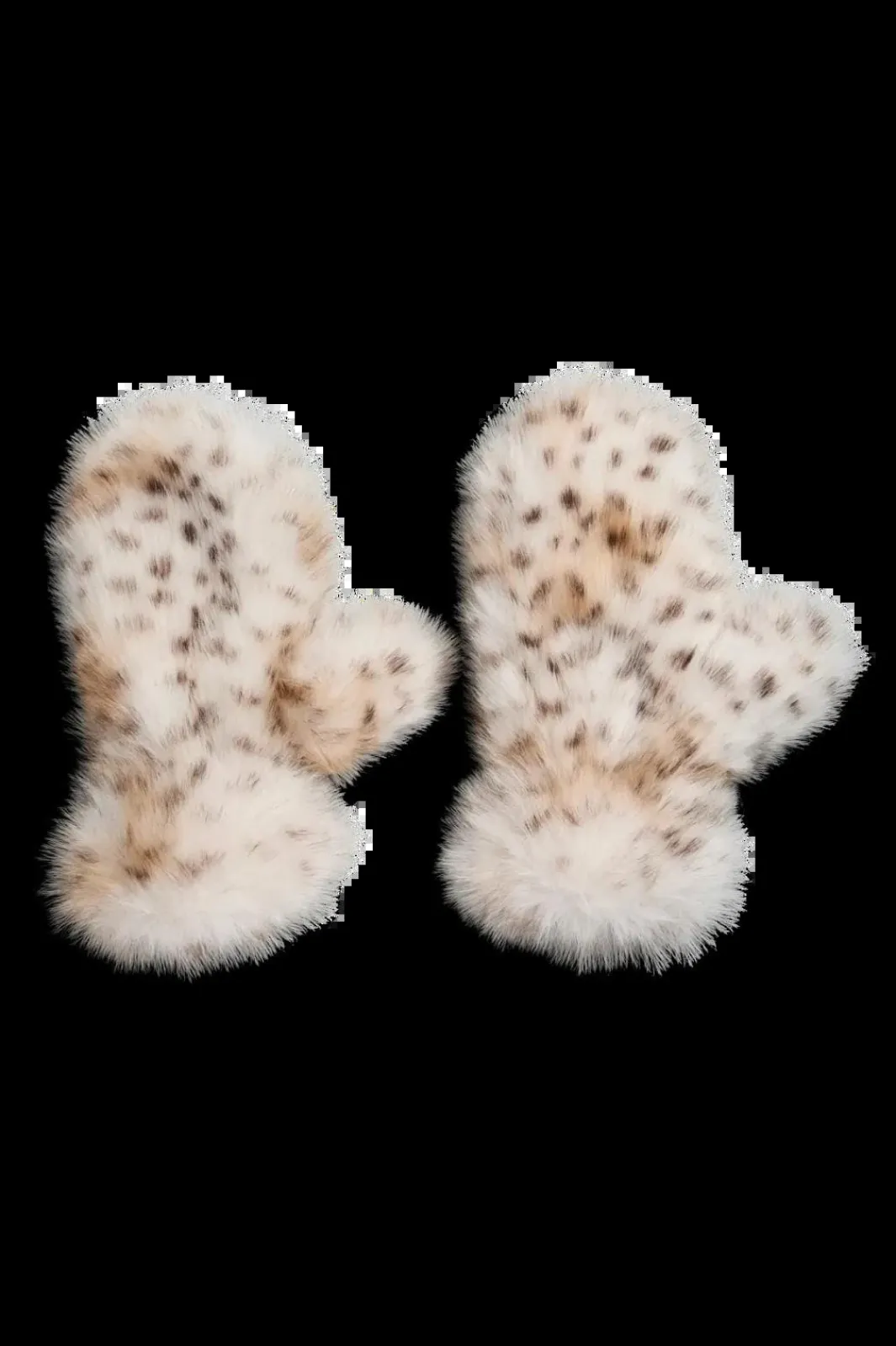 Pieces Pcplush Fluffy Mittens 5023213 Cloud Dancer Leopard
