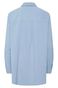 Hot Pieces Pcpoppy Ls Oxford Loose Shirt 4683969 Cashmere Blue