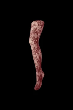 Best Pieces Pcrane Jacquard Tights 4880129 Tawny Port