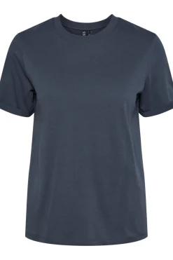 Discount Pieces Pcria Ss Fold Up Solid Tee Ombre Blue