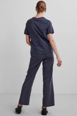 Discount Pieces Pcria Ss Fold Up Solid Tee Ombre Blue