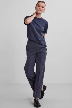 Discount Pieces Pcria Ss Fold Up Solid Tee Ombre Blue