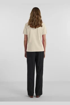 Pieces Pcria Ss Fold Up Solid Tee 3591265 Birch