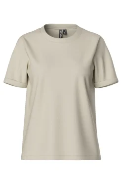 Pieces Pcria Ss Fold Up Solid Tee 3591265 Birch
