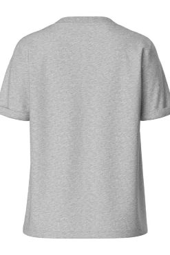 New Pieces Pcria Ss Fold Up Solid Tee 2676945 Light Grey Melange