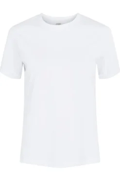 Sale Pieces PcRia SS Fold Up Tee Bright white