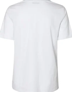 Sale Pieces PcRia SS Fold Up Tee Bright white
