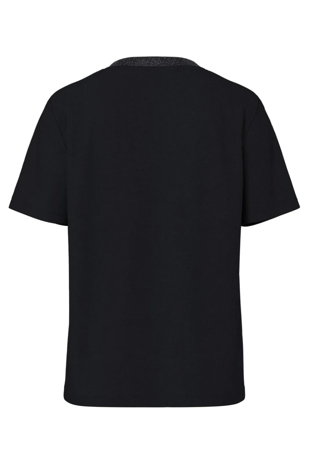 Sale Pieces Pcria Ss Lurex Neck Tee 4991578 Black Lurex Rib