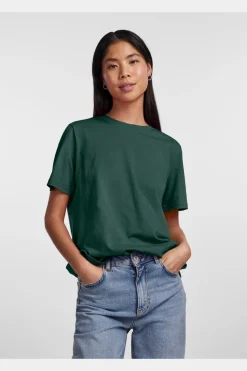 Hot Pieces Pcria Ss Solid Tee 4280166 Trekking Green