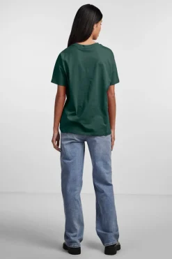 Hot Pieces Pcria Ss Solid Tee 4280166 Trekking Green