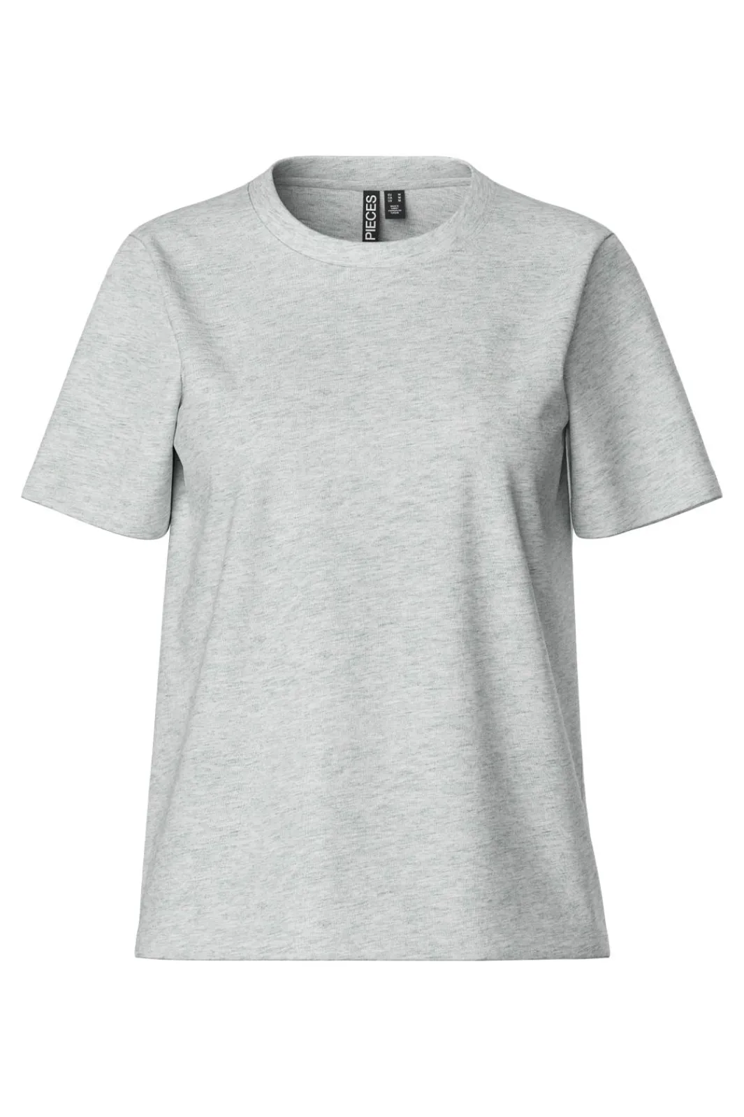 Hot Pieces Pcria Ss Solid Tee 4287784 Light Grey Melange