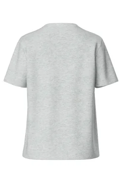 Hot Pieces Pcria Ss Solid Tee 4287784 Light Grey Melange