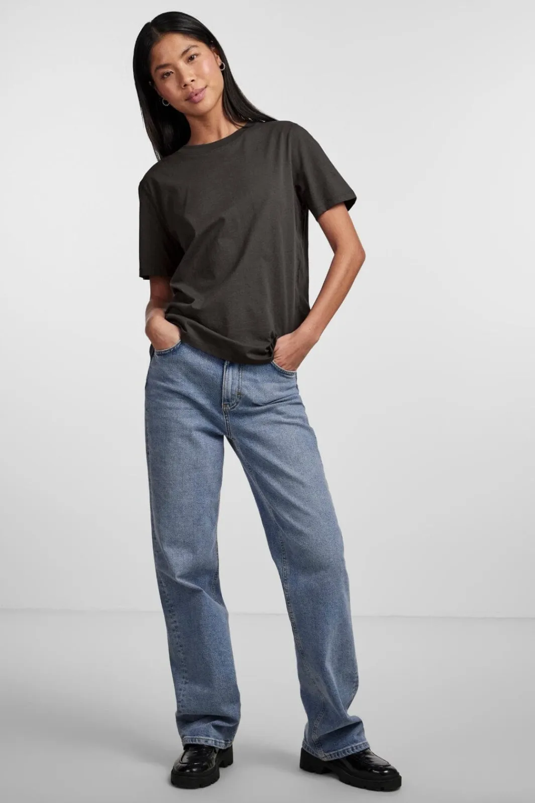 Best Pieces Pcria Ss Solid Tee 4280156 Black