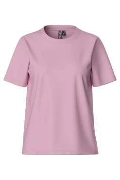 Sale Pieces Pcria Ss Solid Tee 4651312 Roseate Spoonbill