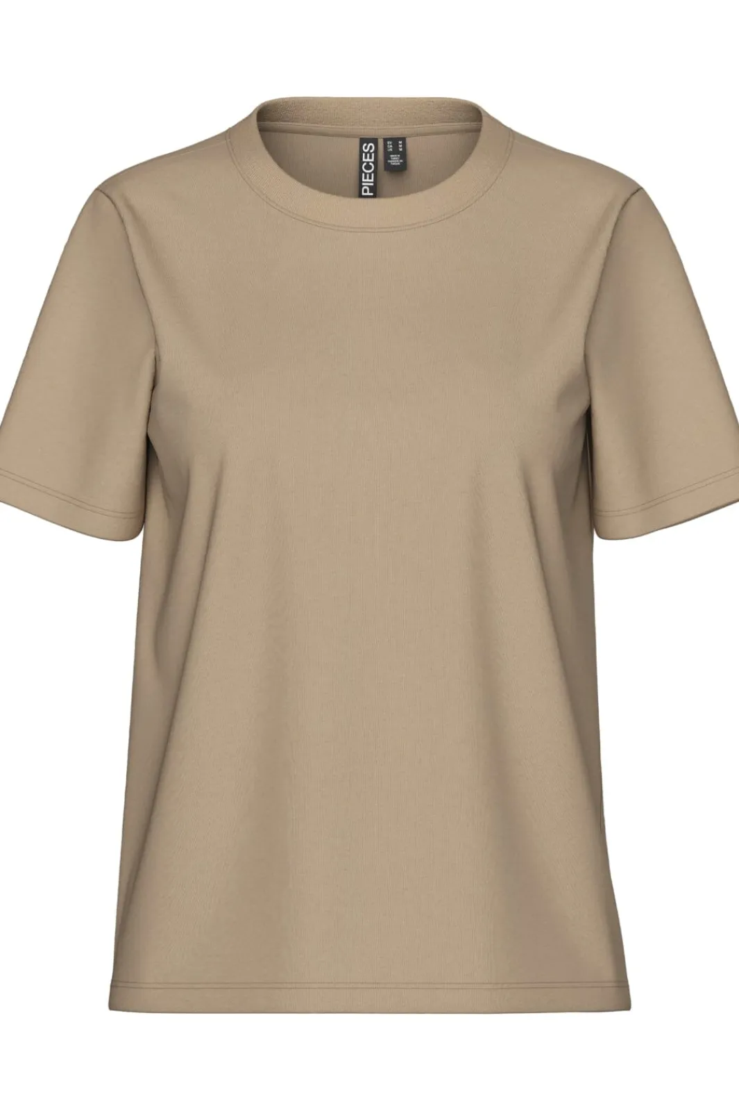 Discount Pieces Pcria Ss Solid Tee 4280158 Silver Mink