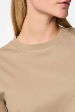 Discount Pieces Pcria Ss Solid Tee 4280158 Silver Mink