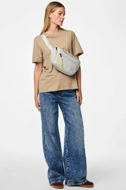 Discount Pieces Pcria Ss Solid Tee 4280158 Silver Mink