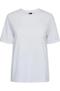 New Pieces Pcria Ss Solid Tee 4280157 Bright White