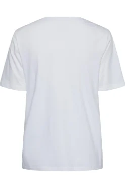 New Pieces Pcria Ss Solid Tee 4280157 Bright White