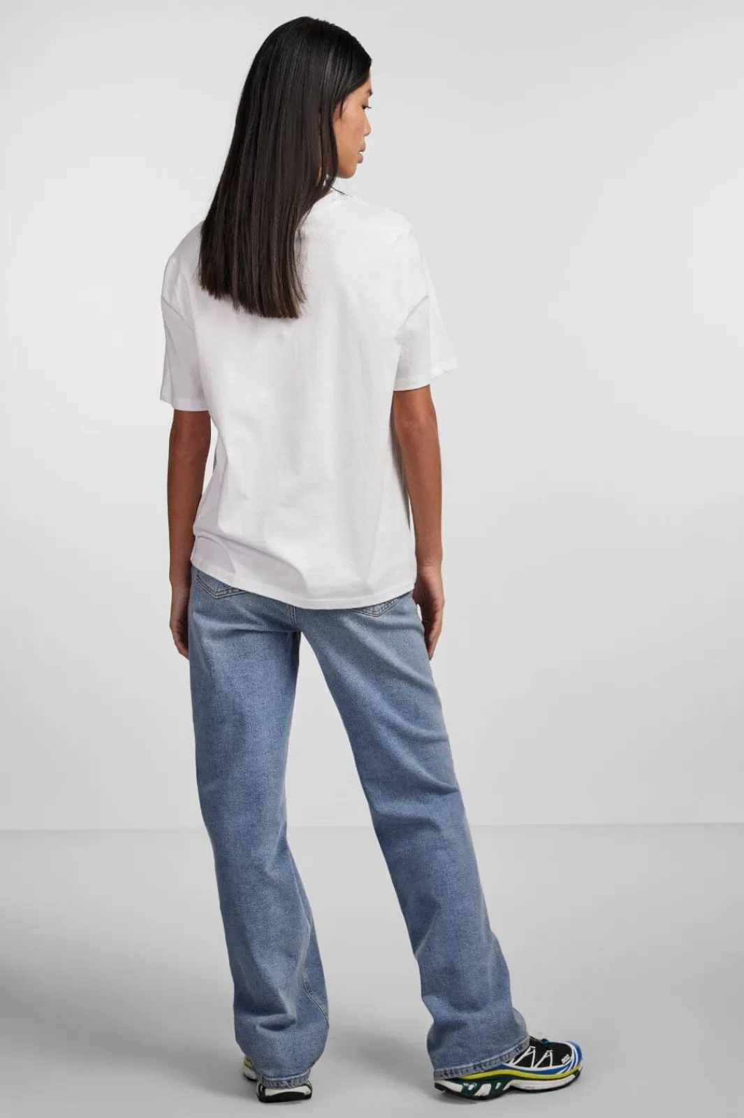 New Pieces Pcria Ss Solid Tee 4280157 Bright White