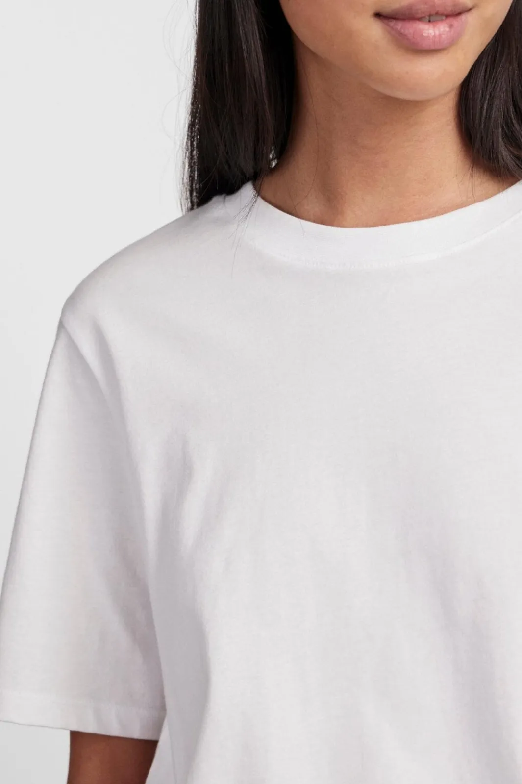 New Pieces Pcria Ss Solid Tee 4280157 Bright White
