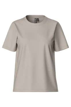 Discount Pieces Pcria Ss Solid Tee 4557772 Silver Gray