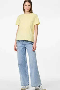 Pieces Pcria Ss Solid Tee 4803349 French Vanilla