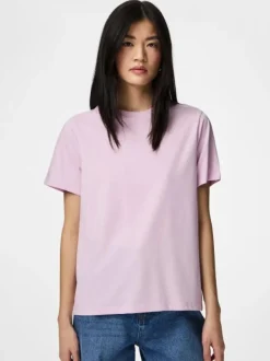 Sale Pieces Pcria Ss Solid Tee 4902447 Winsome Orchid