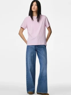 Sale Pieces Pcria Ss Solid Tee 4902447 Winsome Orchid
