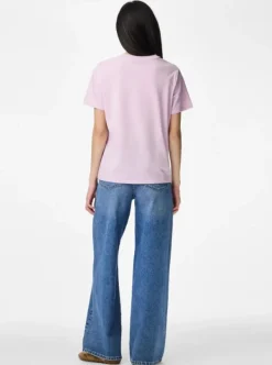 Sale Pieces Pcria Ss Solid Tee 4902447 Winsome Orchid