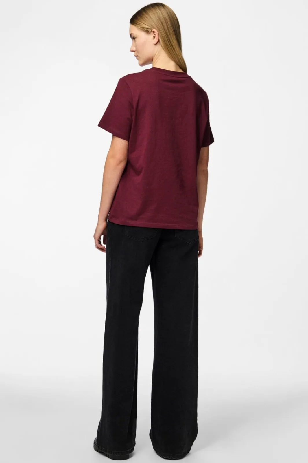 Sale Pieces Pcria Ss Solid Tee 4551302 Tawny Port
