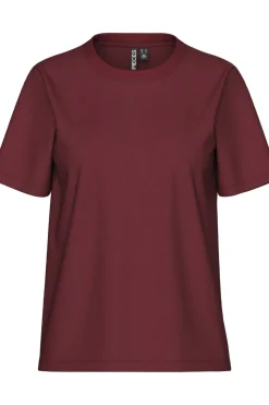 Sale Pieces Pcria Ss Solid Tee 4551302 Tawny Port