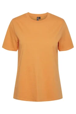 Outlet Pieces Pcria Ss Solid Tee 4386929 Tangerine