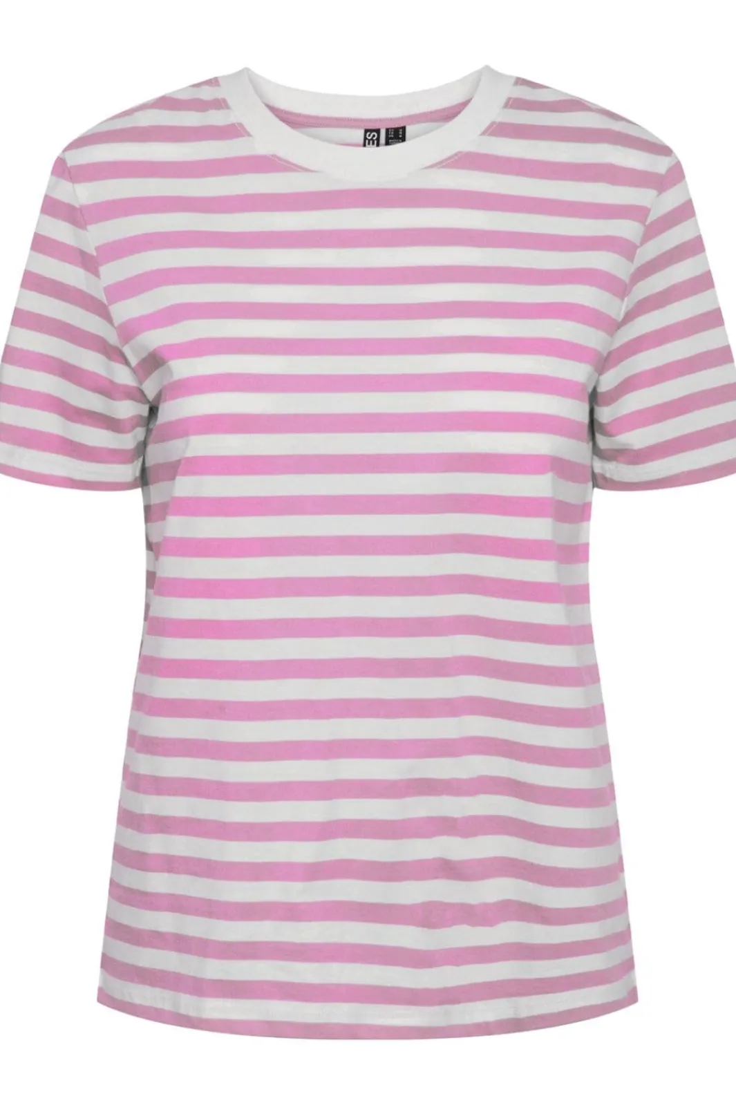 Online Pieces Pcria Ss Tee Stripes 4474679 Pastel Lavender Bright White