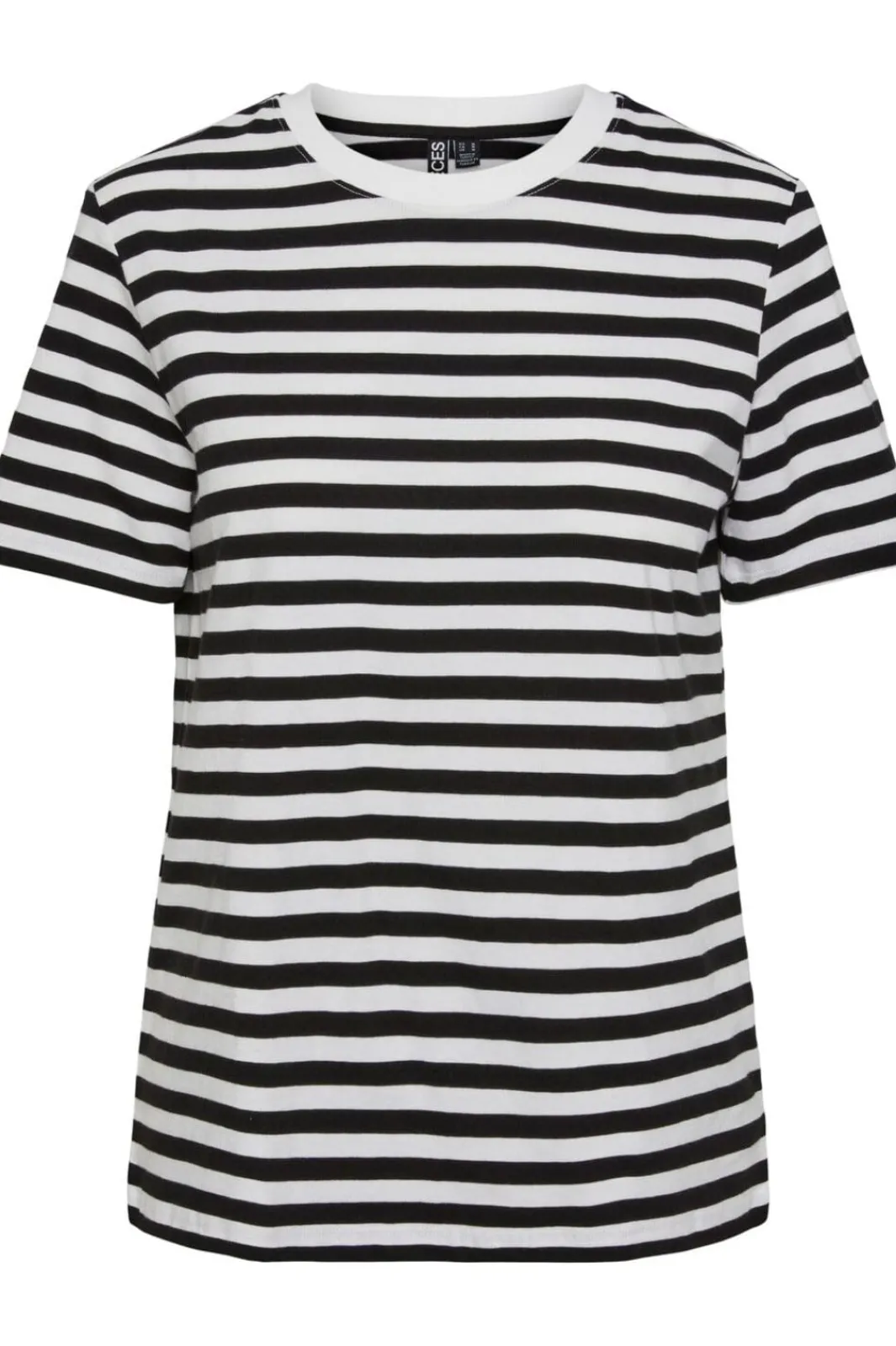 Online Pieces Pcria Ss Tee Stripes 4400578 Black Bright White
