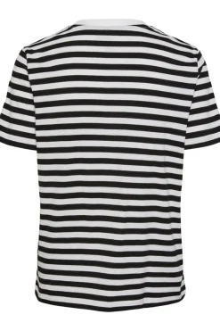 Online Pieces Pcria Ss Tee Stripes 4400578 Black Bright White