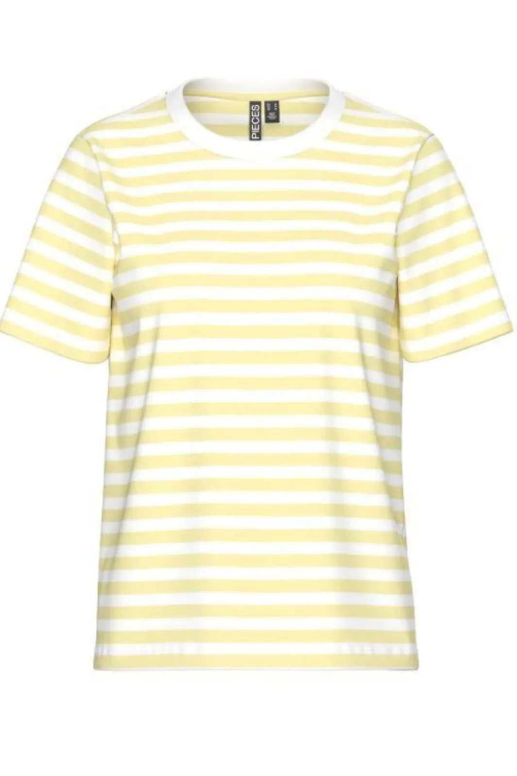 Pieces Pcria Ss Tee Stripes 4992581 French Vanilla Bright White