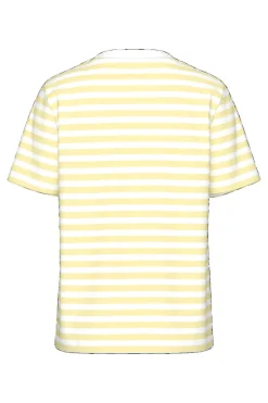 Pieces Pcria Ss Tee Stripes 4992581 French Vanilla Bright White