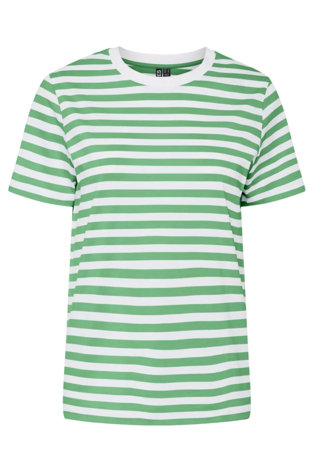 New Pieces Pcria Ss Tee Stripes 4651138 Bright White