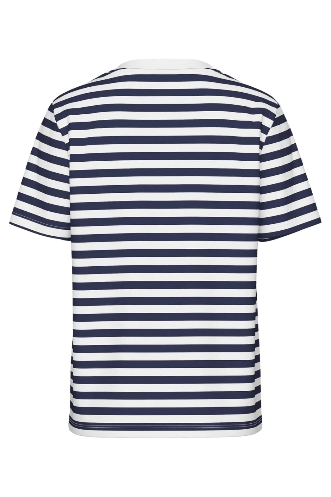 New Pieces Pcria Ss Tee Stripes 4857334 Maritime Blue Bright White