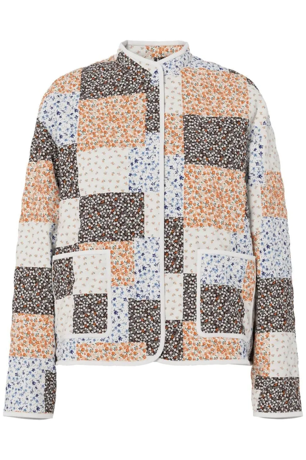 Pieces Pcrikke Quilted Jacket 4928324 Cloud Dancer Patchwork