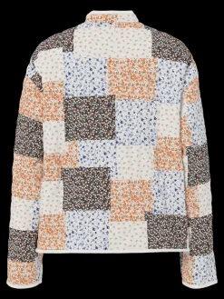 Pieces Pcrikke Quilted Jacket 4928324 Cloud Dancer Patchwork