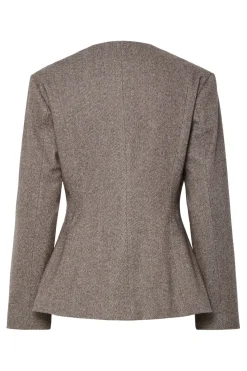 Outlet Pieces Pcriley Ls Blazer 4890063 Hot Fudge Melange