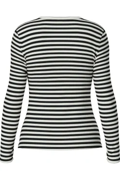 Pieces Pcruka Ls Top 4191663 Cloud Dancer Black
