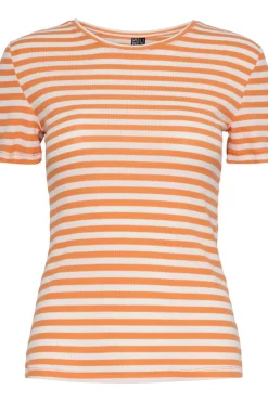 Clearance Pieces Pcruka Ss Top 4383233 Tangerine Cloud Dancer