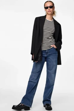 Clearance Pieces Pcruka Ss Top Bc Cloud Dancer/black