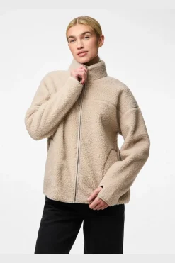 Sale Pieces Pcsadia Ls Teddy Jacket 4640680 Silver Gray