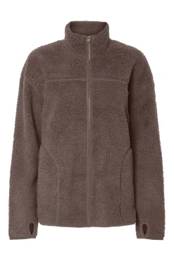 Discount Pieces Pcsadia Ls Teddy Jacket 4992929 Coffee Quartz